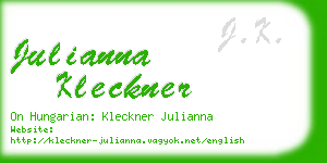 julianna kleckner business card